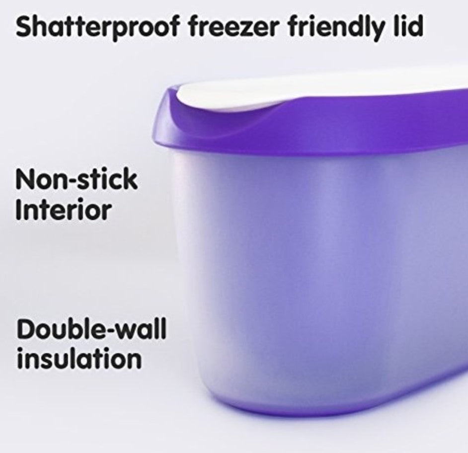 SUMO Homemade Ice Cream Containers Insulated Tub 1.5 Quart Purple for sale  online